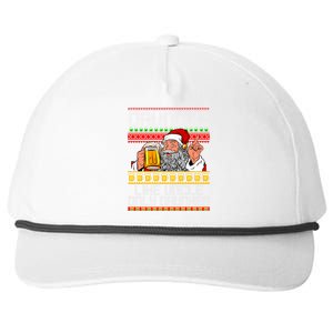 Druncle Like Uncle Only Drunker Ugly Christmas Snapback Five-Panel Rope Hat