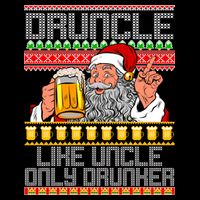 Druncle Like Uncle Only Drunker Ugly Christmas Drawstring Bag