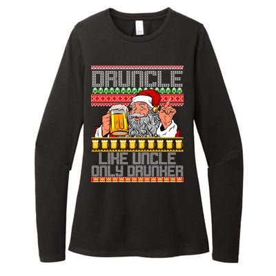 Druncle Like Uncle Only Drunker Ugly Christmas Womens CVC Long Sleeve Shirt