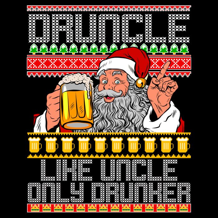 Druncle Like Uncle Only Drunker Ugly Christmas 16 in Basic Backpack