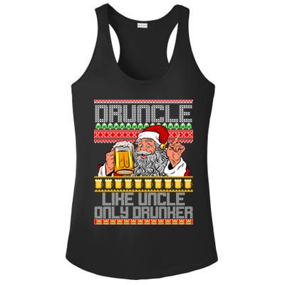 Druncle Like Uncle Only Drunker Ugly Christmas Ladies PosiCharge Competitor Racerback Tank
