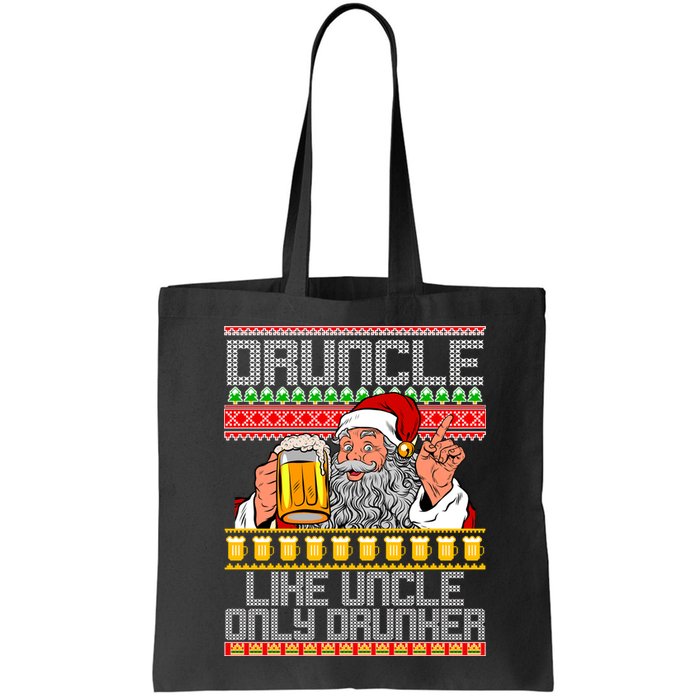 Druncle Like Uncle Only Drunker Ugly Christmas Bag