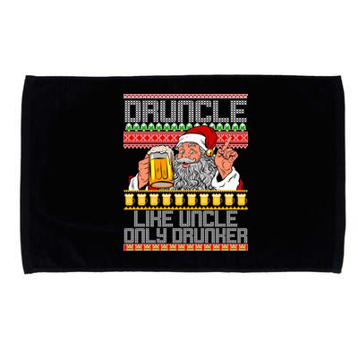Druncle Like Uncle Only Drunker Ugly Christmas Microfiber Hand Towel