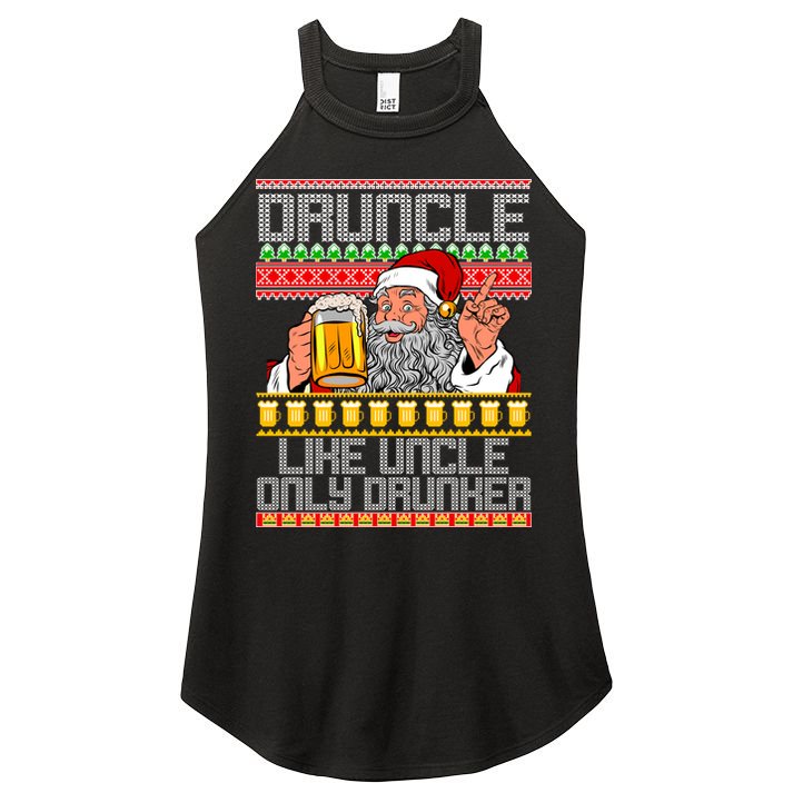 Druncle Like Uncle Only Drunker Ugly Christmas Women's Perfect Tri Rocker Tank