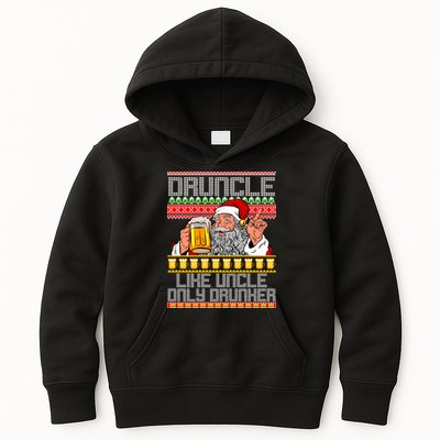 Druncle Like Uncle Only Drunker Ugly Christmas Kids Hoodie