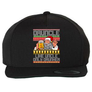 Druncle Like Uncle Only Drunker Ugly Christmas Wool Snapback Cap