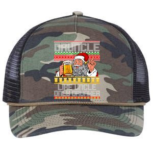 Druncle Like Uncle Only Drunker Ugly Christmas Retro Rope Trucker Hat Cap