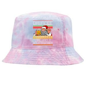 Druncle Like Uncle Only Drunker Ugly Christmas Tie-Dyed Bucket Hat