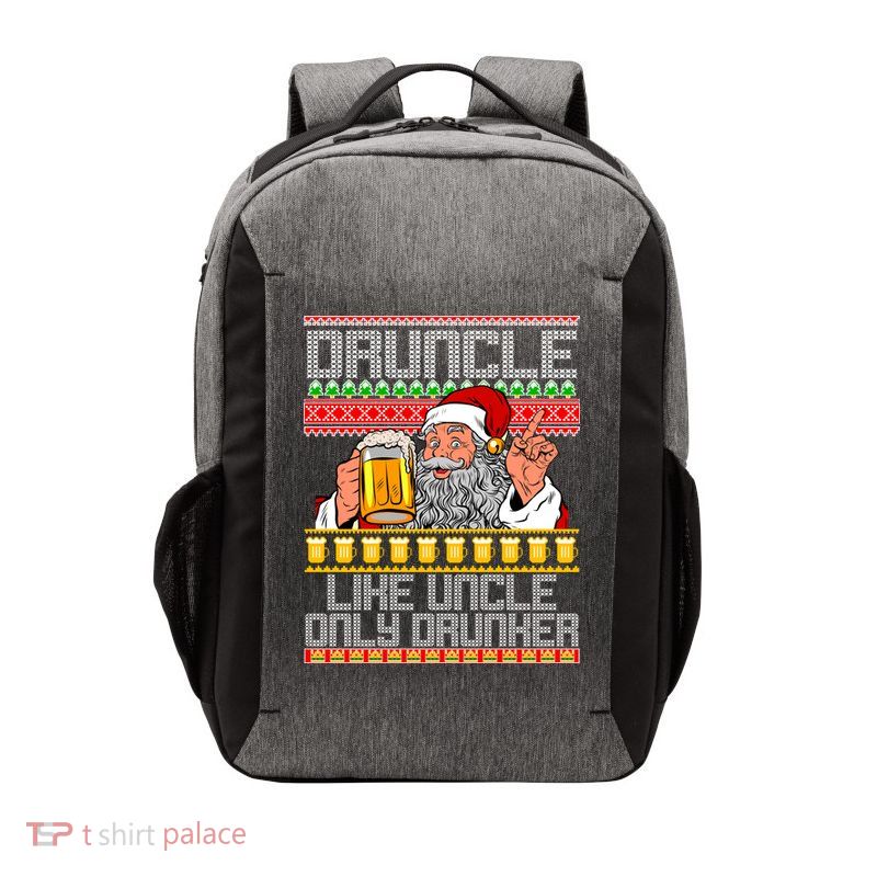 Druncle Like Uncle Only Drunker Ugly Christmas Vector Backpack