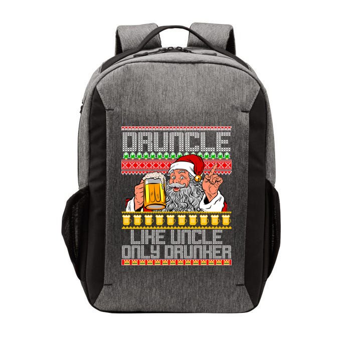 Druncle Like Uncle Only Drunker Ugly Christmas Vector Backpack