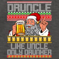 Druncle Like Uncle Only Drunker Ugly Christmas Vector Backpack