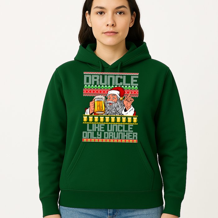 Druncle Like Uncle Only Drunker Ugly Christmas Hoodie
