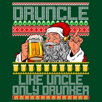 Druncle Like Uncle Only Drunker Ugly Christmas Button