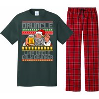 Druncle Like Uncle Only Drunker Ugly Christmas Pajama Set