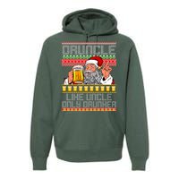 Druncle Like Uncle Only Drunker Ugly Christmas Premium Hoodie