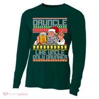 Druncle Like Uncle Only Drunker Ugly Christmas Cooling Performance Long Sleeve Crew