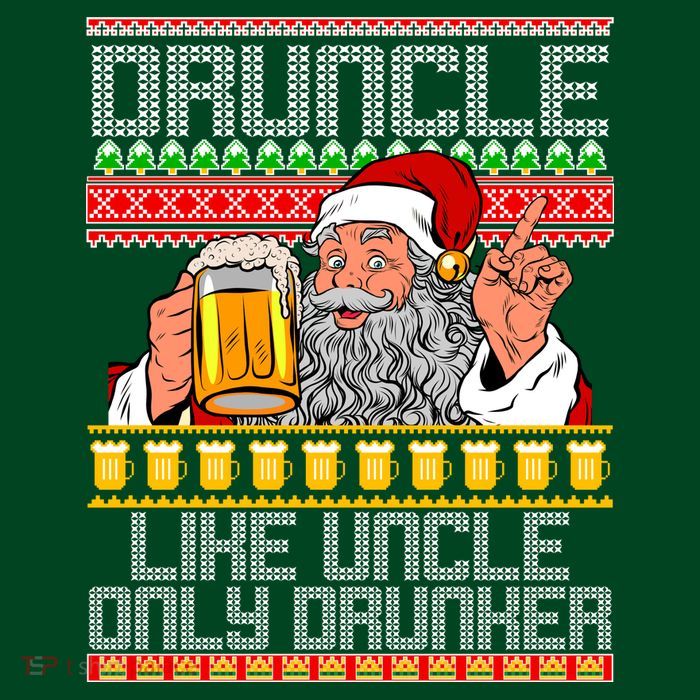 Druncle Like Uncle Only Drunker Ugly Christmas Poster
