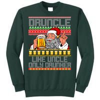 Druncle Like Uncle Only Drunker Ugly Christmas Tall Sweatshirt