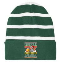 Druncle Like Uncle Only Drunker Ugly Christmas Striped Beanie with Solid Band