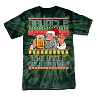 Druncle Like Uncle Only Drunker Ugly Christmas Tie-Dye T-Shirt