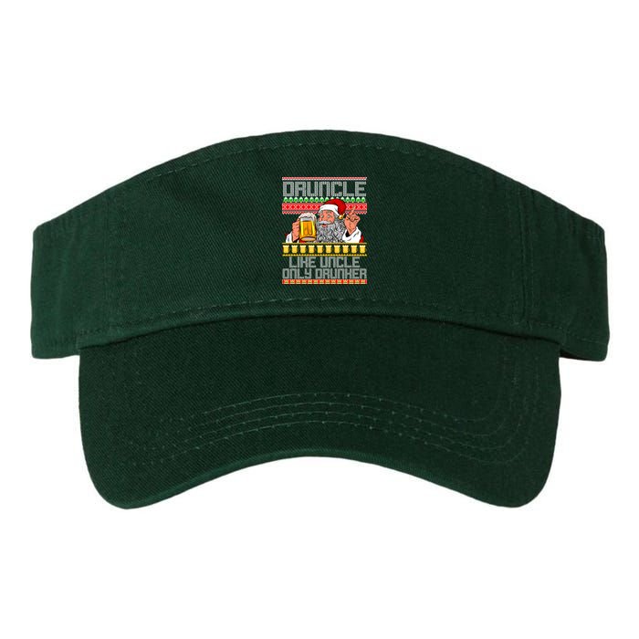 Druncle Like Uncle Only Drunker Ugly Christmas Valucap Bio-Washed Visor