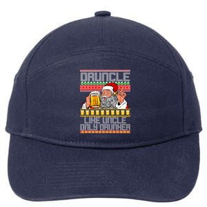 Druncle Like Uncle Only Drunker Ugly Christmas 7-Panel Snapback Hat