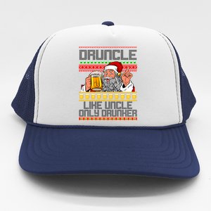 Druncle Like Uncle Only Drunker Ugly Christmas Trucker Hat