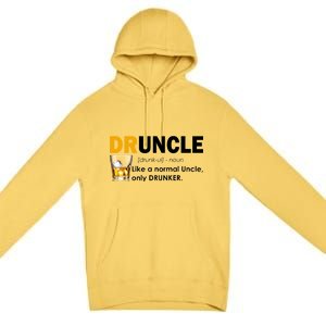 Druncle Normal Uncle Only Drunker Whiskey Premium Pullover Hoodie