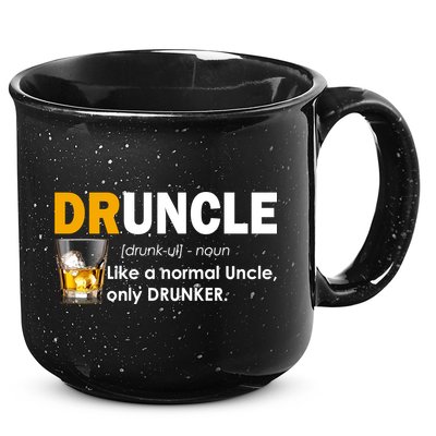 Druncle Normal Uncle Only Drunker Whiskey 15oz Campfire Ceramic Mug