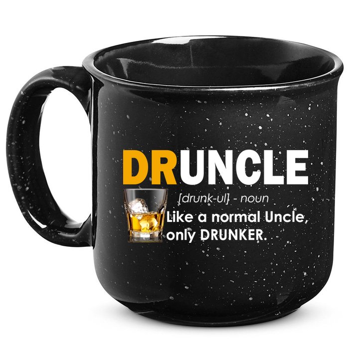 Druncle Normal Uncle Only Drunker Whiskey 15oz Campfire Ceramic Mug