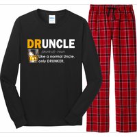 Druncle Normal Uncle Only Drunker Whiskey Long Sleeve Pajama Set