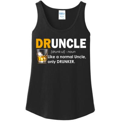 Druncle Normal Uncle Only Drunker Whiskey Ladies Essential Tank