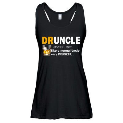 Druncle Normal Uncle Only Drunker Whiskey Ladies Essential Flowy Tank