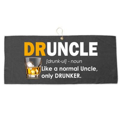 Druncle Normal Uncle Only Drunker Whiskey Large Microfiber Waffle Golf Towel