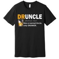 Druncle Normal Uncle Only Drunker Whiskey Premium T-Shirt