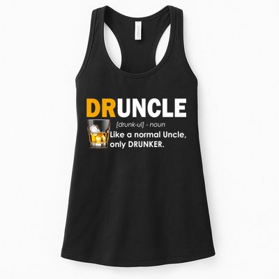 Druncle Normal Uncle Only Drunker Whiskey Womens Tank Top