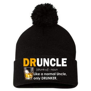 Druncle Normal Uncle Only Drunker Whiskey Pom Pom 12in Knit Beanie