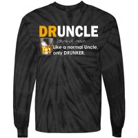 Druncle Normal Uncle Only Drunker Whiskey Tie-Dye Long Sleeve Shirt