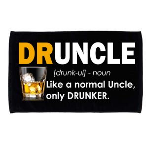 Druncle Normal Uncle Only Drunker Whiskey Microfiber Hand Towel