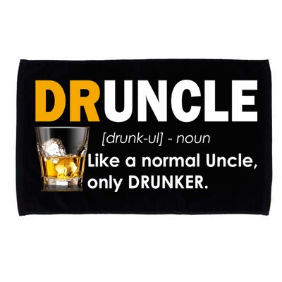 Druncle Normal Uncle Only Drunker Whiskey Microfiber Hand Towel