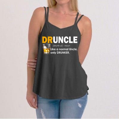 Druncle Normal Uncle Only Drunker Whiskey Women's Strappy Tank