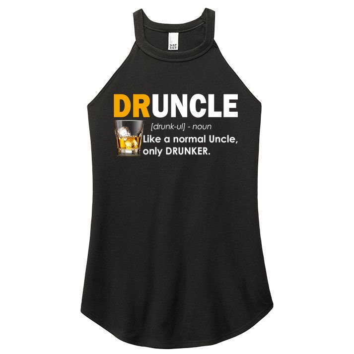 Druncle Normal Uncle Only Drunker Whiskey Women's Perfect Tri Rocker Tank