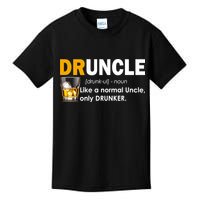 Druncle Normal Uncle Only Drunker Whiskey Kids T-Shirt