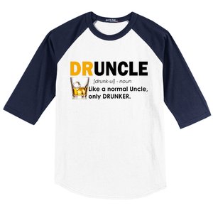 Druncle Normal Uncle Only Drunker Whiskey Baseball Sleeve Shirt