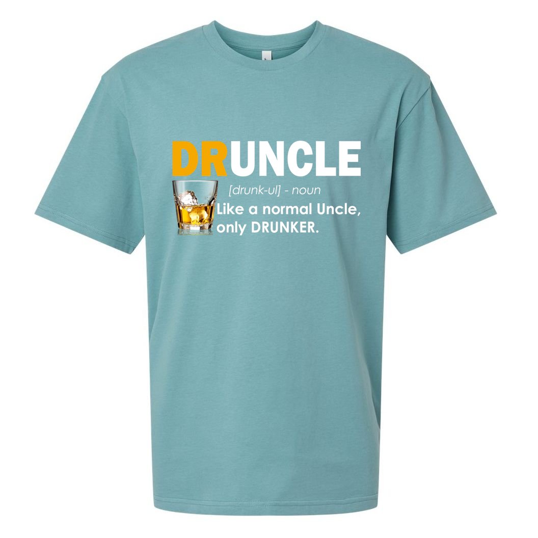 Druncle Normal Uncle Only Drunker Whiskey Sueded Cloud Jersey T-Shirt