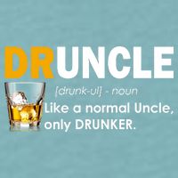Druncle Normal Uncle Only Drunker Whiskey Sueded Cloud Jersey T-Shirt