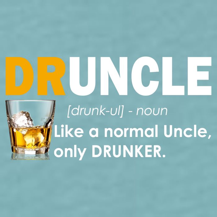 Druncle Normal Uncle Only Drunker Whiskey Sueded Cloud Jersey T-Shirt
