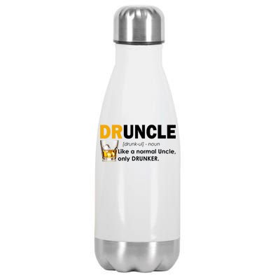 Druncle Normal Uncle Only Drunker Whiskey Stainless Steel Insulated Water Bottle