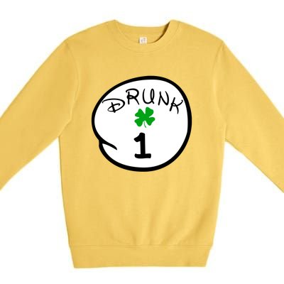 Drunk 1 2 3 4 5 Clover Personalized St Patrick's Day Premium Crewneck Sweatshirt