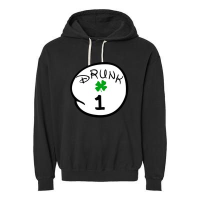 Drunk 1 2 3 4 5 Clover Personalized St Patrick's Day Garment-Dyed Fleece Hoodie